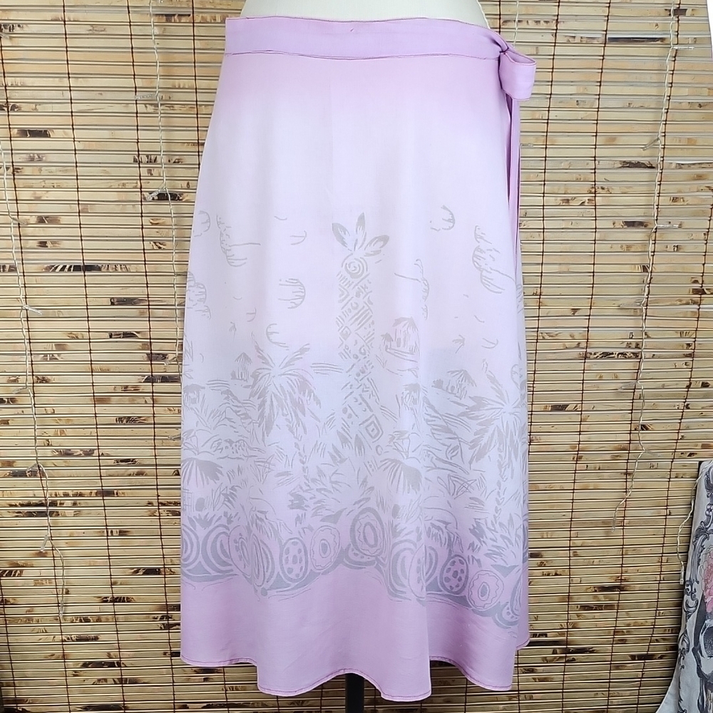 Tropical Print Pink Sarong for Women